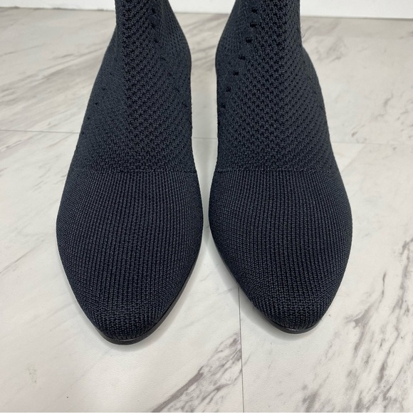 Eileen Fisher Purl Black Knit Stretch Bootie 7 1/2 - Picture 10 of 13